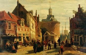 European city landscape, street landsacpe, construction, frontstore, building and architecture. 326, unknow artist